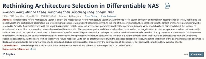 ICLR 2021 Oral | 重新思考可微分NAS方法中的架构选择- 知乎