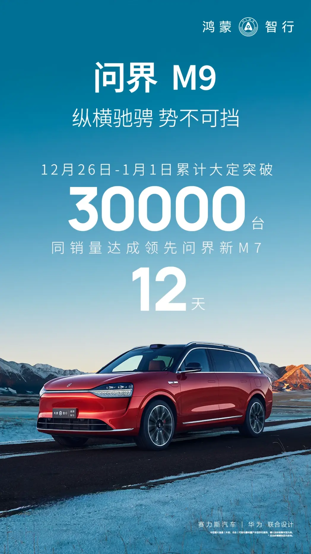 如何看待问界m9元旦第一天假期大定突破2000?插图 如何看待问界m9元旦第一天假期大定突破2000?插图