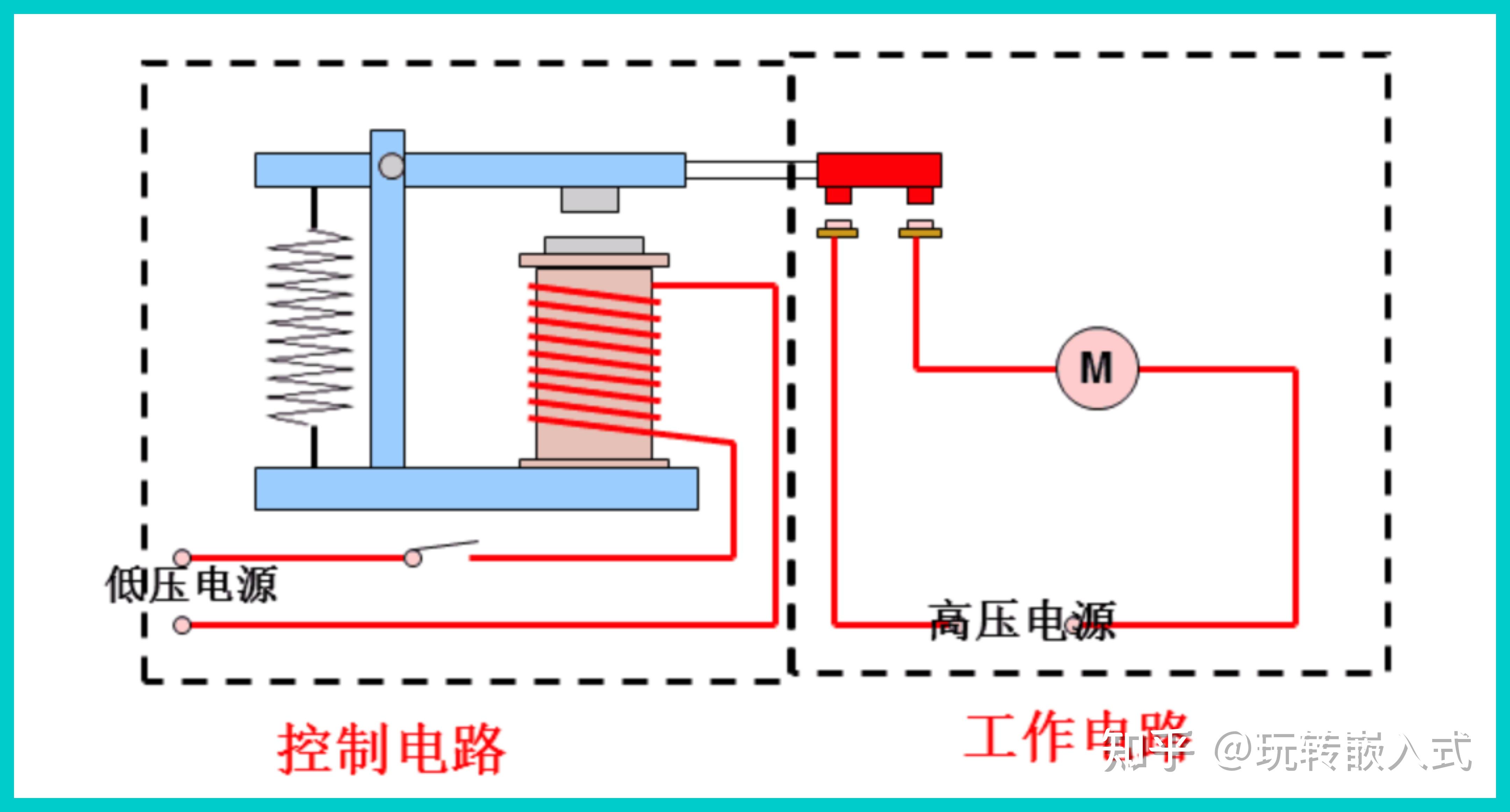 电磁继电器的电路图图片