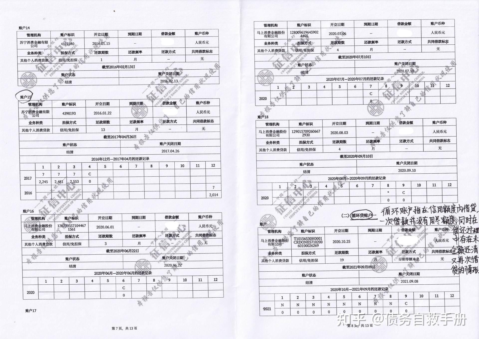 关于个人征信的问题