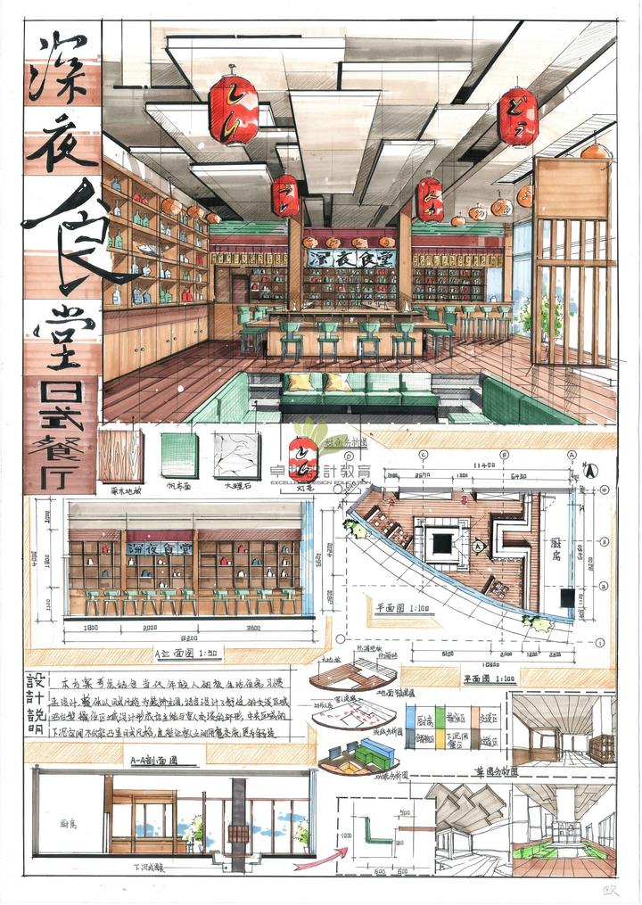 室内考研 | 餐厅设计 | 学生作品 - 知乎