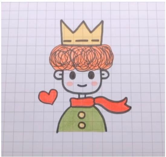 动画绘画素材酷酷的小王子简笔画步骤图