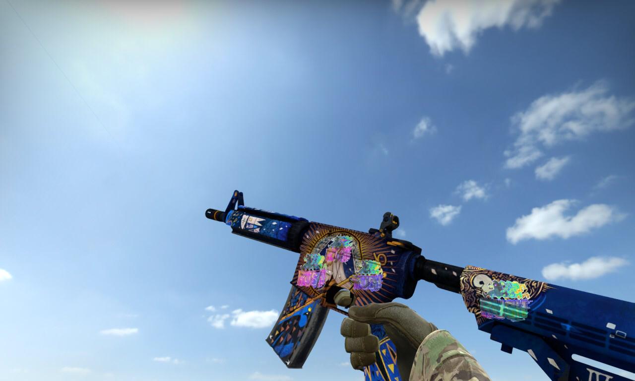 csgo中m4a4皇帝配什么印花好看