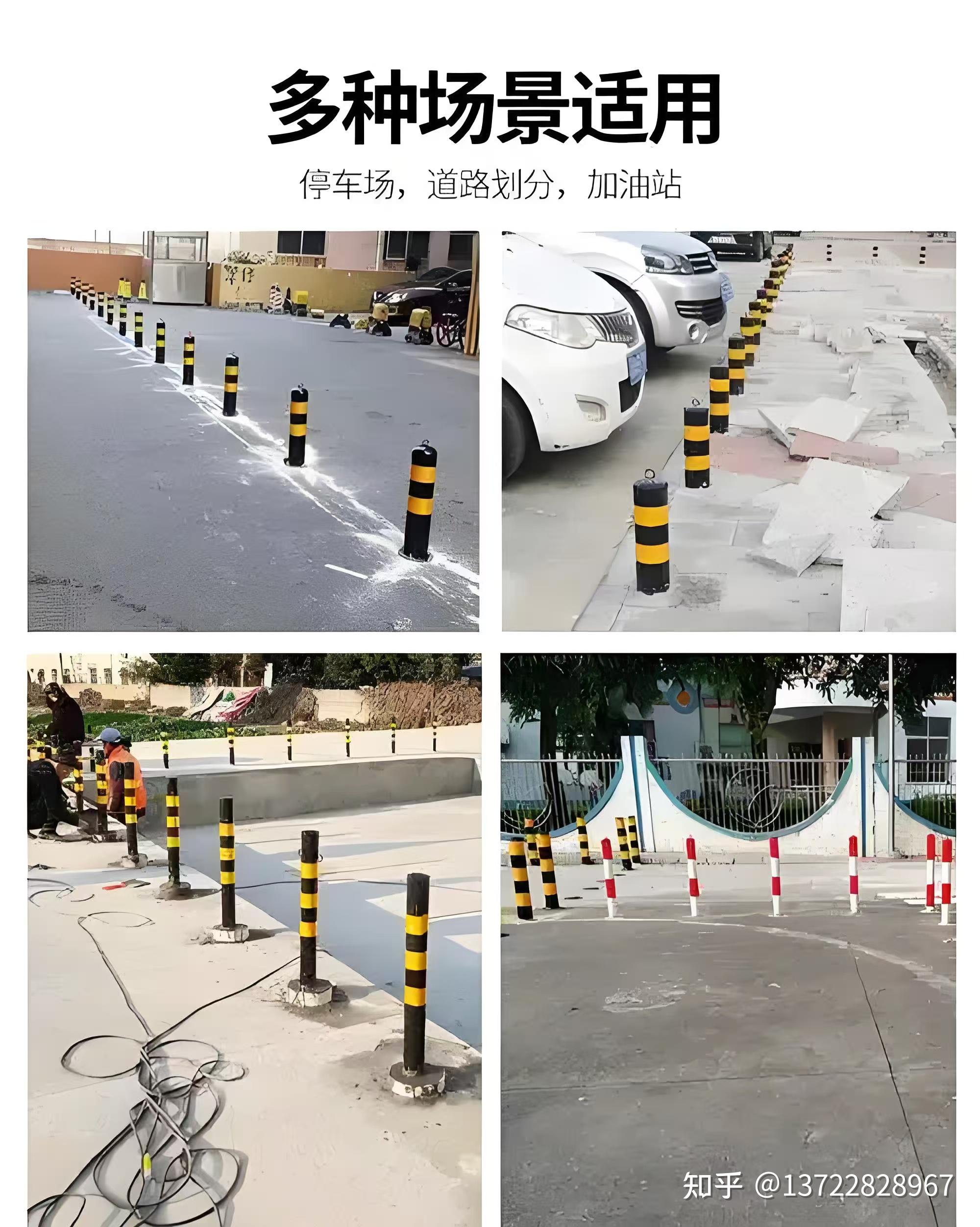 钢管警示柱 固定立柱 道路隔离护栏防撞柱 夜晚反光交通设施路障