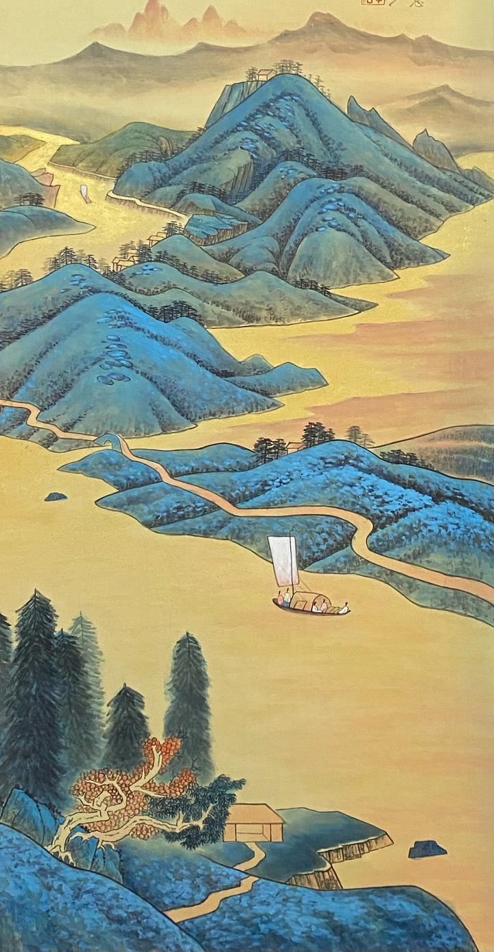 日本画 立雛 草丘作-