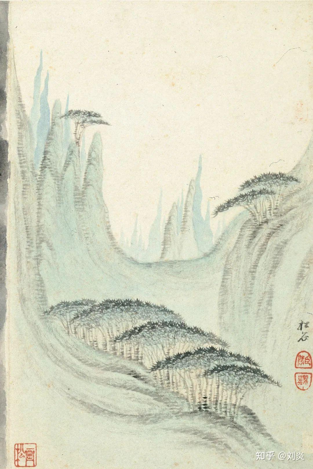 梅清山水册图