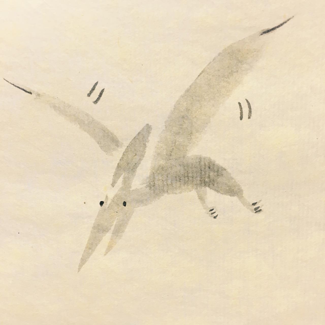 国画怎样画恐龙