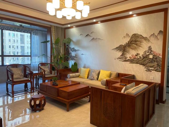 新中式注重简约与大气摒弃繁琐的装饰素雅的暖色调