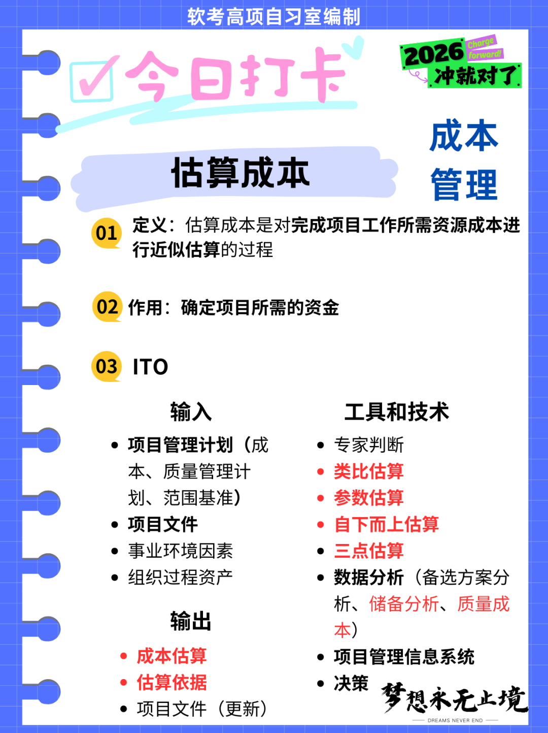 软考高项每日打卡| 估算成本必背考点 - 知乎
