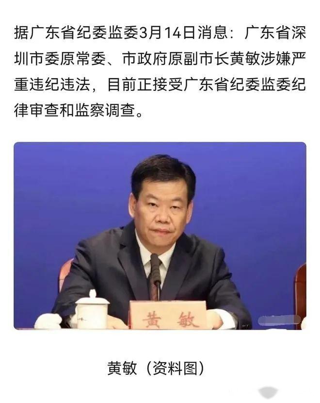 深圳原副市长黄敏严重违纪违法:他是“北极鲶鱼”爷爷的老上级 - 知乎