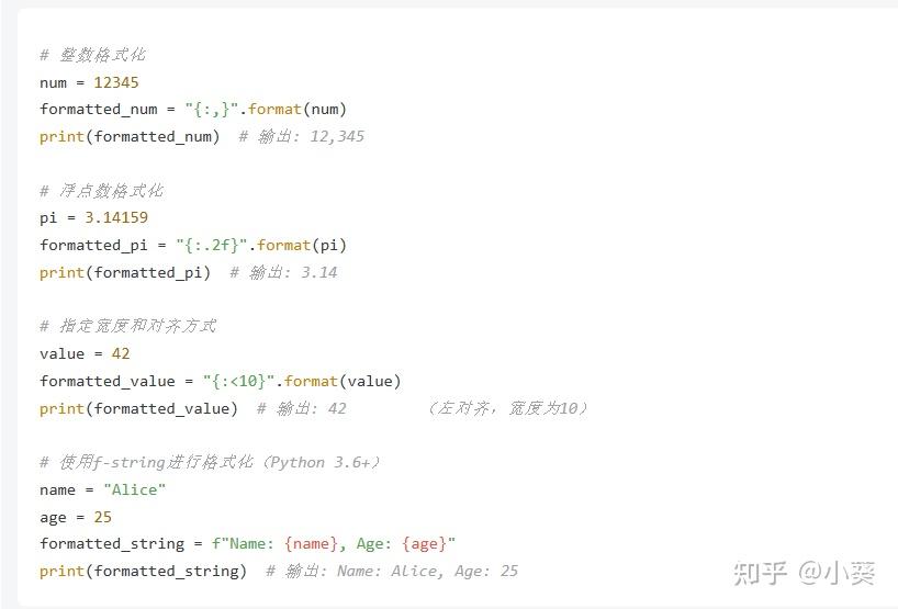 数据格式化python