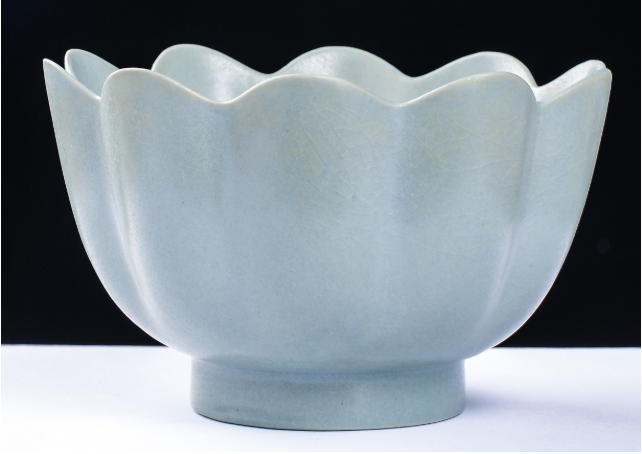 永し宋時代 汝窯 冰片蓮花碗 古陶磁器 陶芸 中国陶瓷器 唐