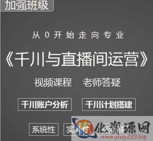 阳光哥·千川图文与直播间运营，从0开始走向专业，包含千川短视频图文、千川直播间、小店随心推