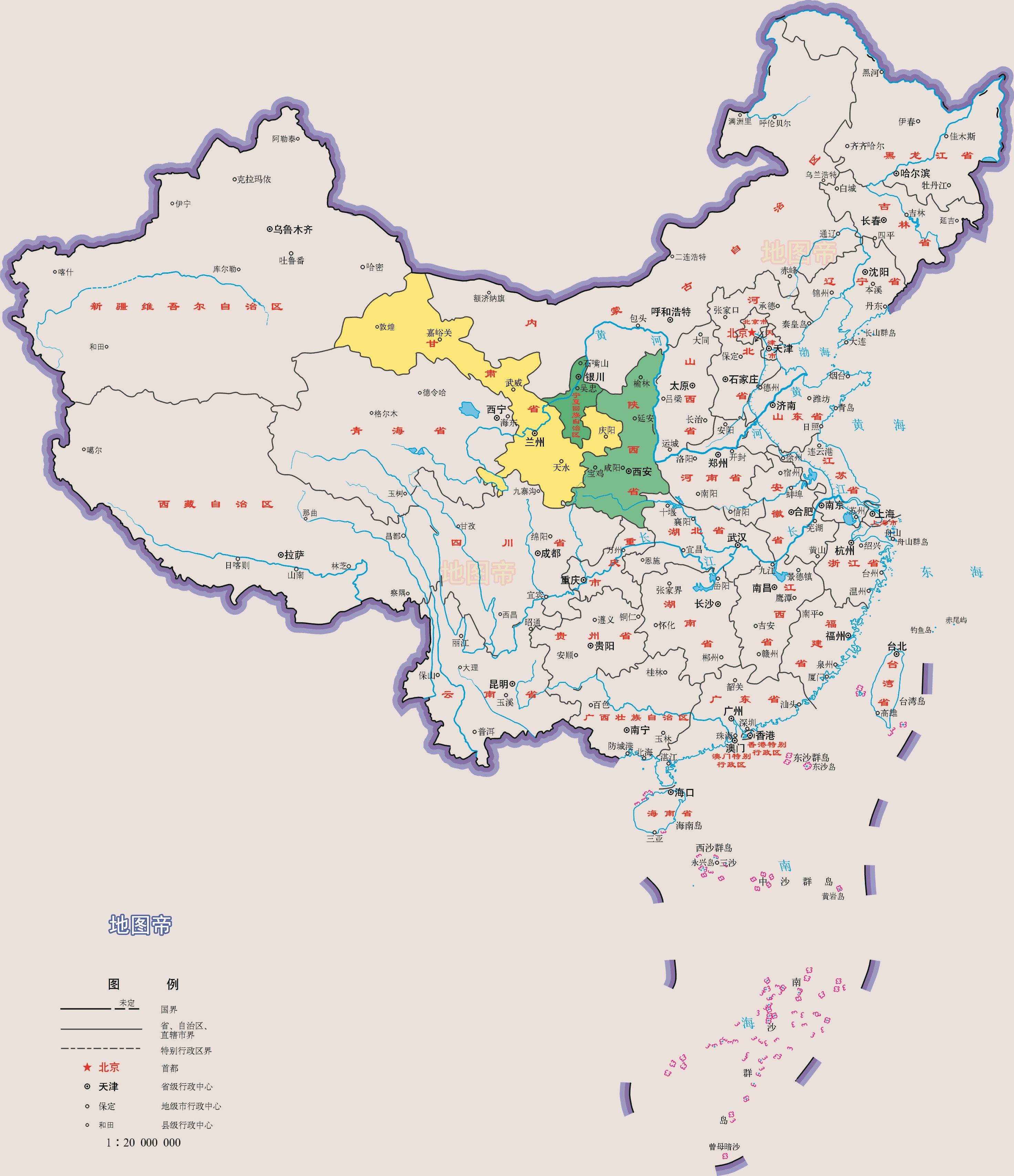 汉地十八省地图图片