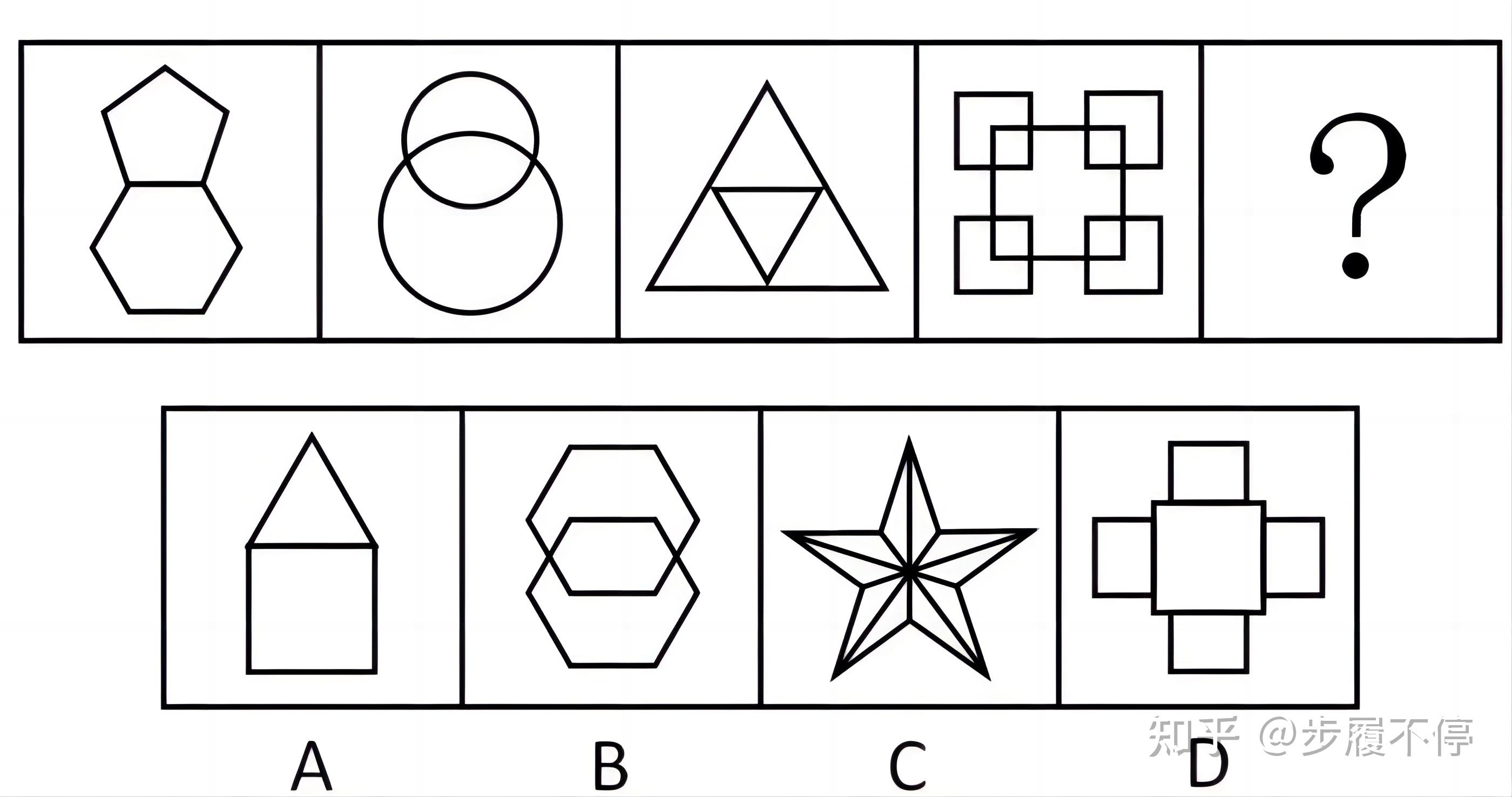 公考行测图形推理必会考点全梳理18笔画数的考法 - 知乎