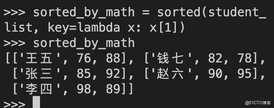 oeasy Python 119 多维列表排序_sorted_key_lambda - 知乎