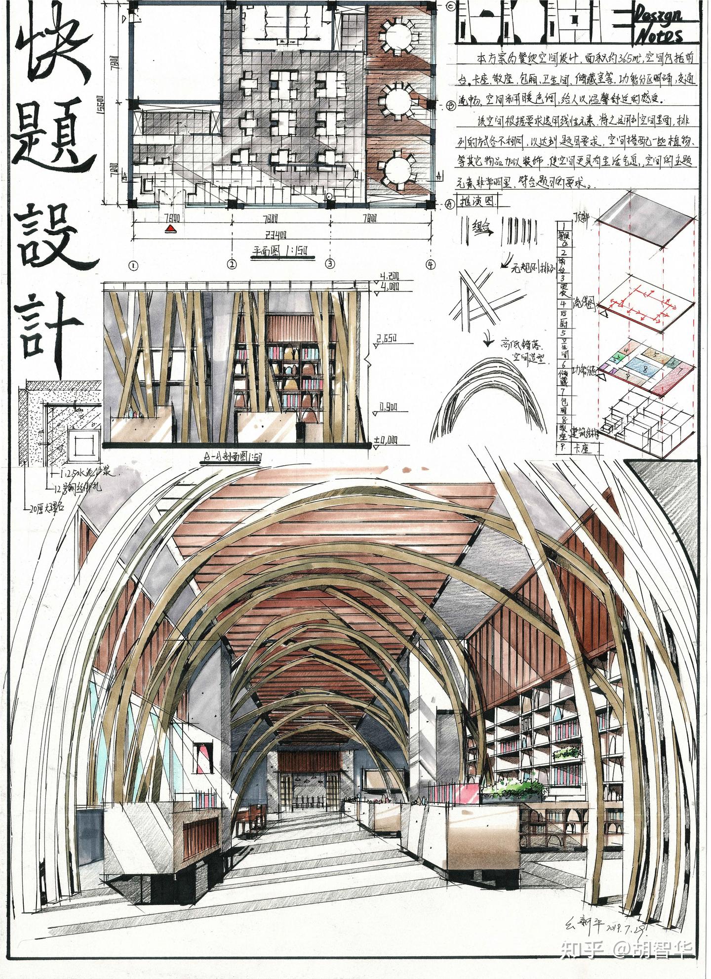 餐饮空间设计快题模版 - 知乎