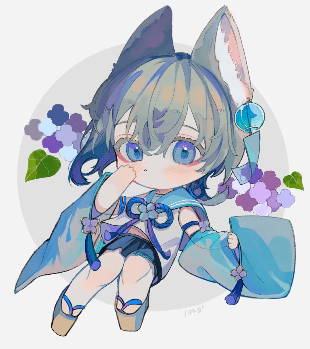 有没有白毛异瞳温柔最好还带兽耳的二次元人物? - 知乎