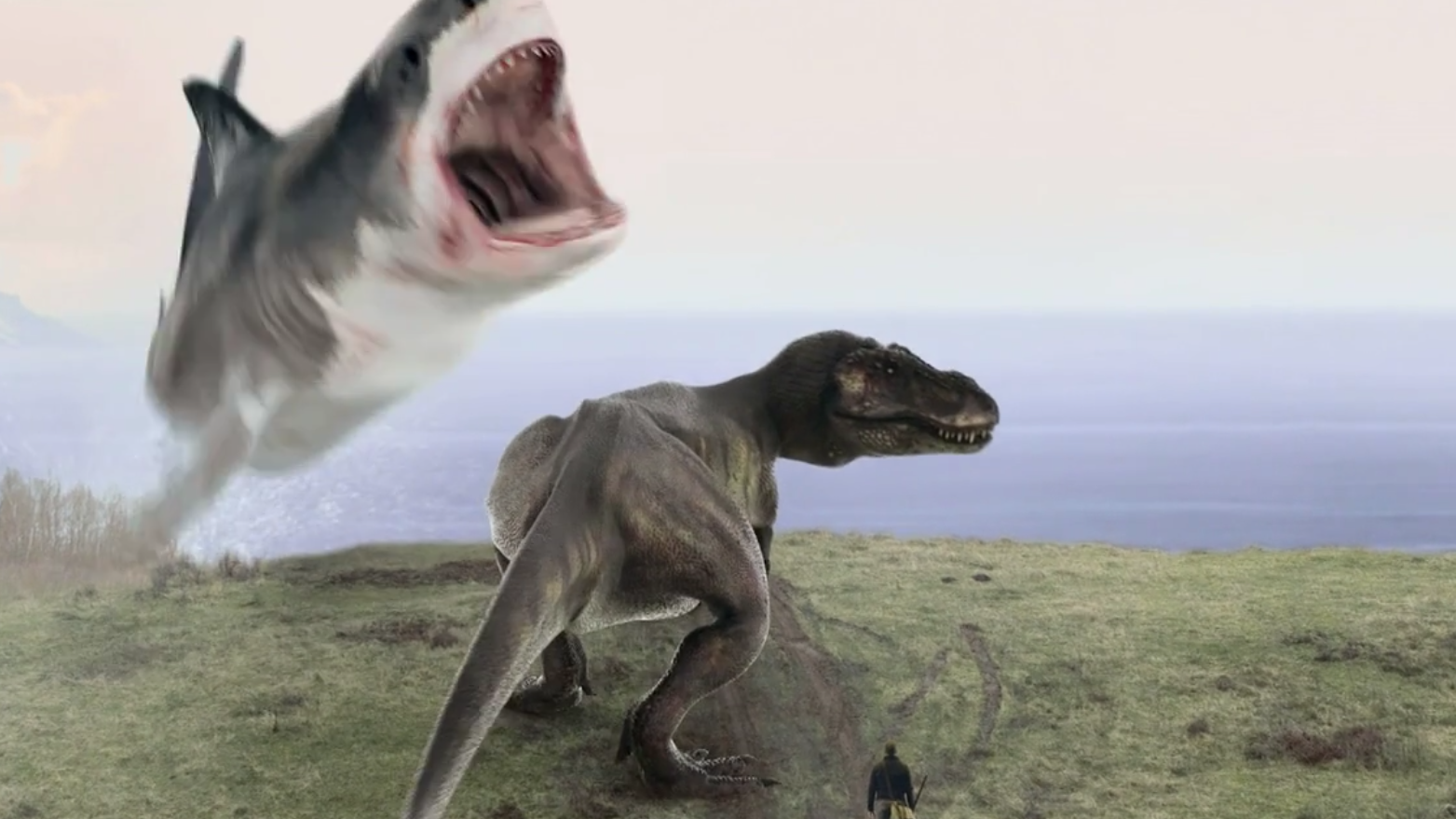 飞天鲨鱼已经毁灭世界男子只能穿越到恐龙时代拯救地球