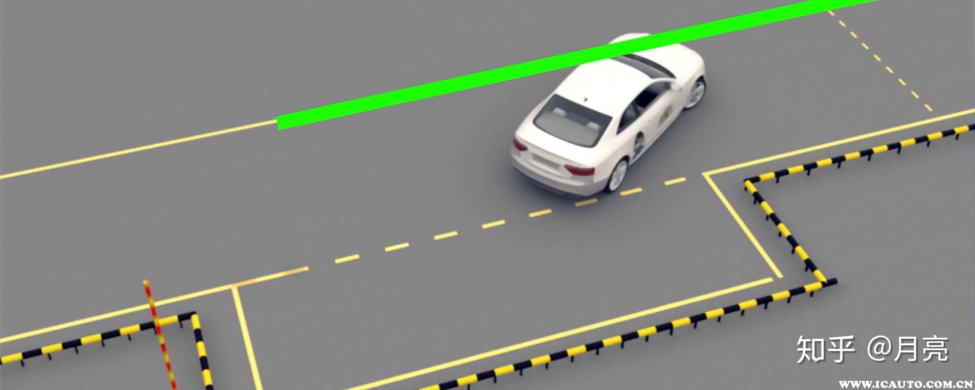 科目二中的侧方入库,出库时怎么看点调节车身与边线的距离?