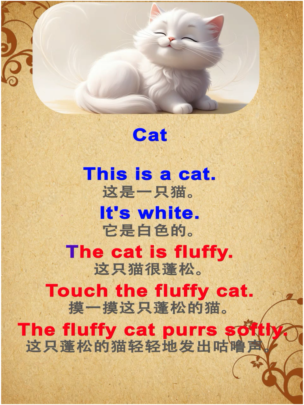 每天1分钟英语动物篇cat猫