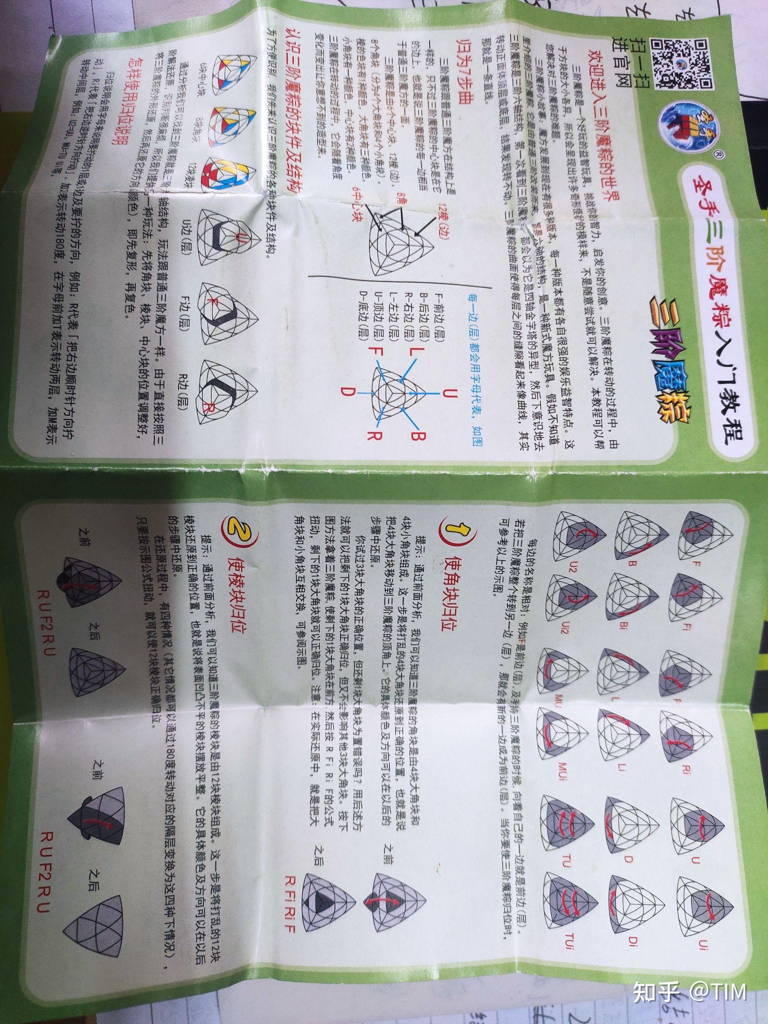 粽子魔方说明书上的小角块复原公式是错误的,还会破坏魔方的形状,想问