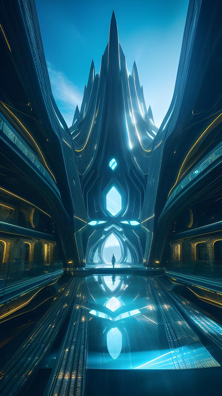 有什么极具科幻感的建筑造型最好带颜色的