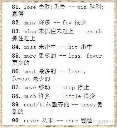 小学英语反义词汇总大全,超全面 - 知乎