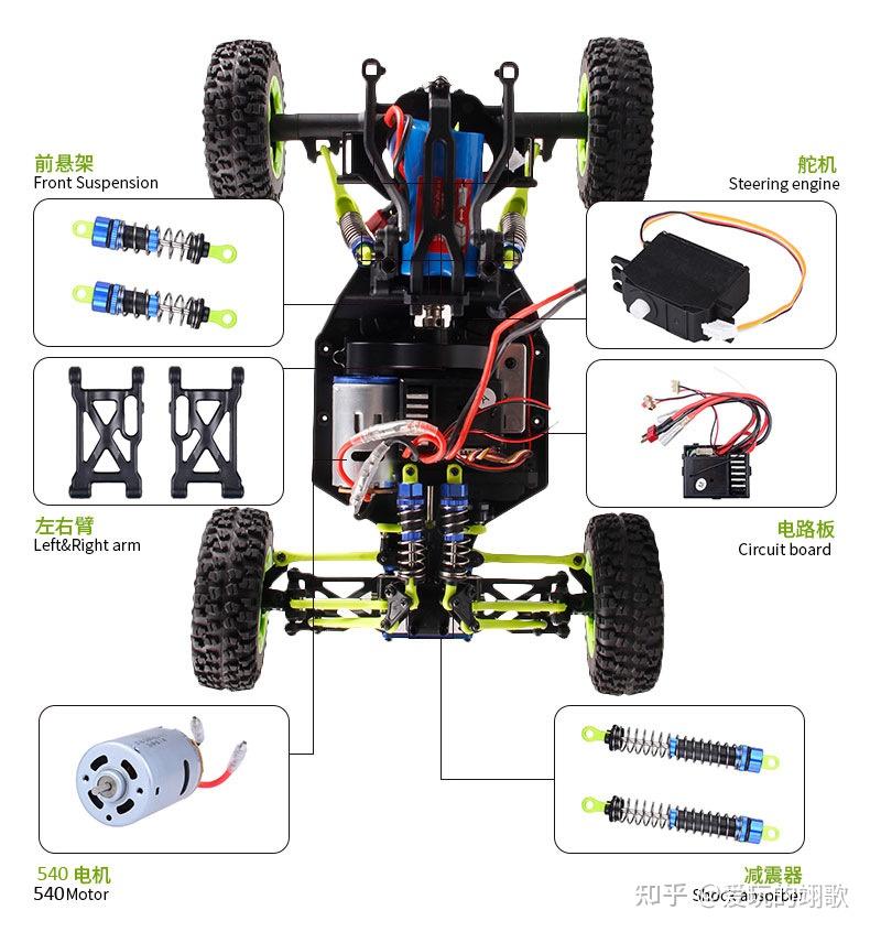 rc遥控车组装配件图图片