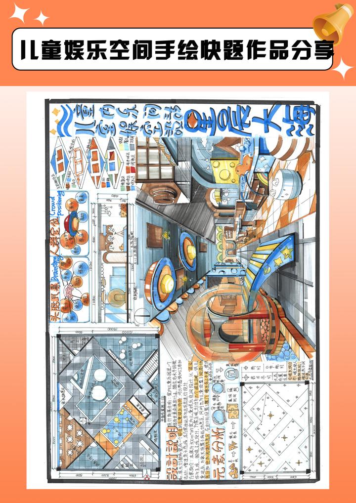 考研快题——【环艺室内方向】儿童娱乐空间空间高分作品分享 - 知乎