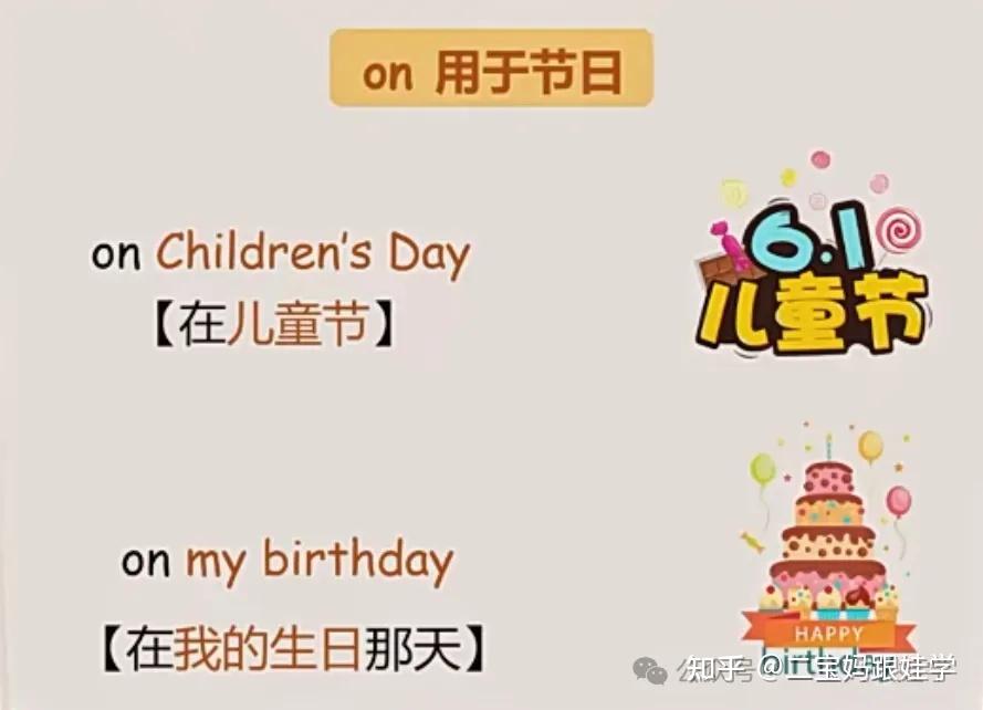 小学英语语法:介词之时间类介词in、on、at - 知乎