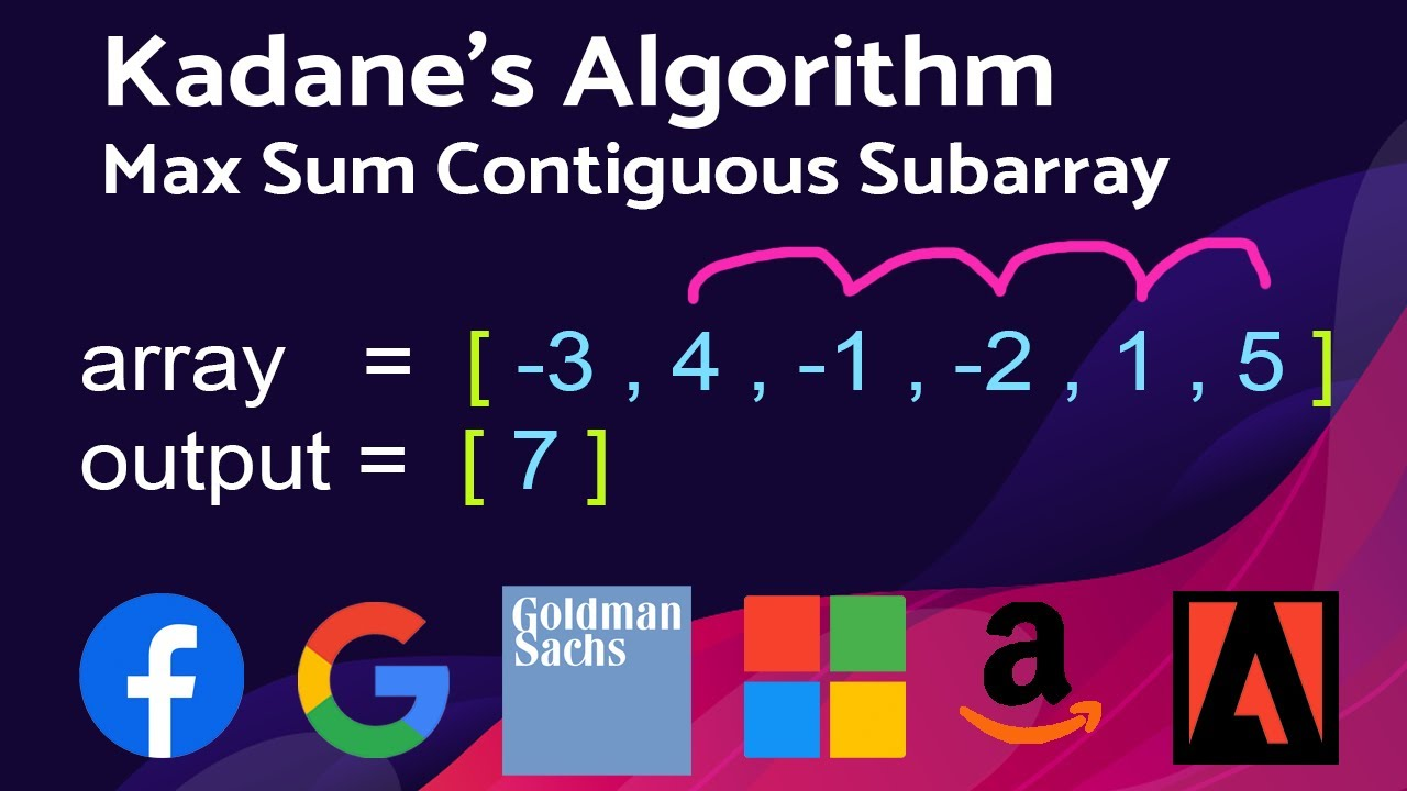 微软面试高频题：Kadane算法 - 知乎