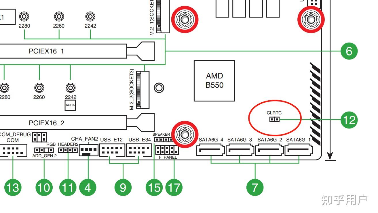 b550m超频黑屏怎么接跳线清cmos放电