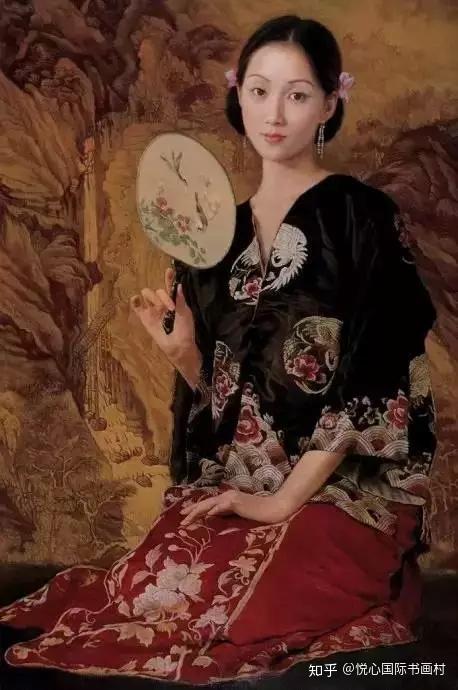 陳逸飛 チン・イーフェイ 美人画1 工芸画 中国美術 額装 陳逸飛 | 「夜宴」