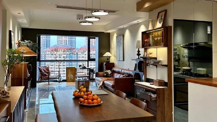 精装房改造小建议|客餐厅一体设计准没错,拒绝开发商样板房风格,这个冬天复古风给你温暖! - 知乎