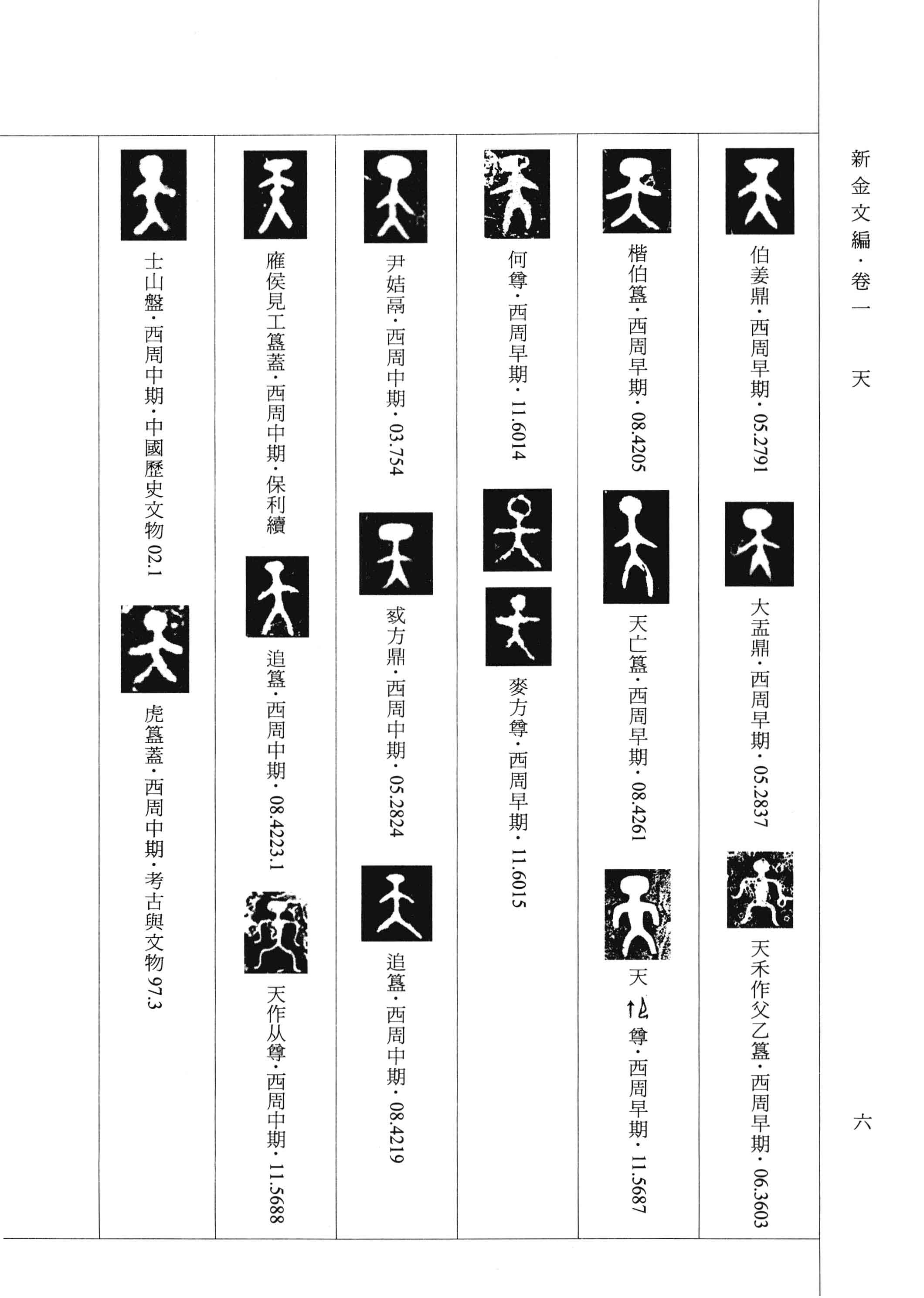 皿方罍上的金文右边第二个字是天还是而