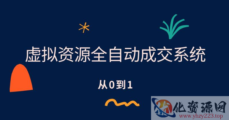 虚拟资源全自动成交系统，从0到1保姆级详细教程