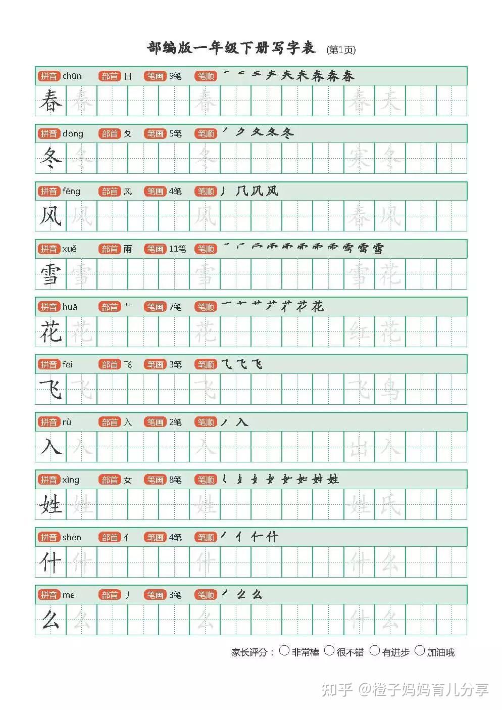 A003 【小学教辅】2024版：1-6年级语文下册写字表《田字格字帖》（拼音、部首、笔顺、笔画），可下载打印，建议收藏！ - 知乎