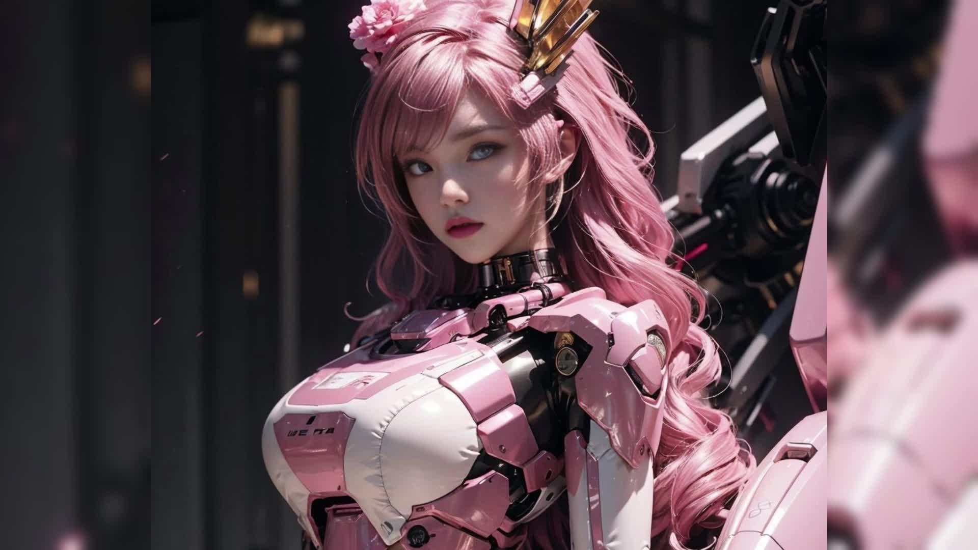 粉色可爱女朋友机器人