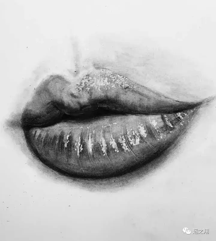 素描美好的红唇是这样画出来的