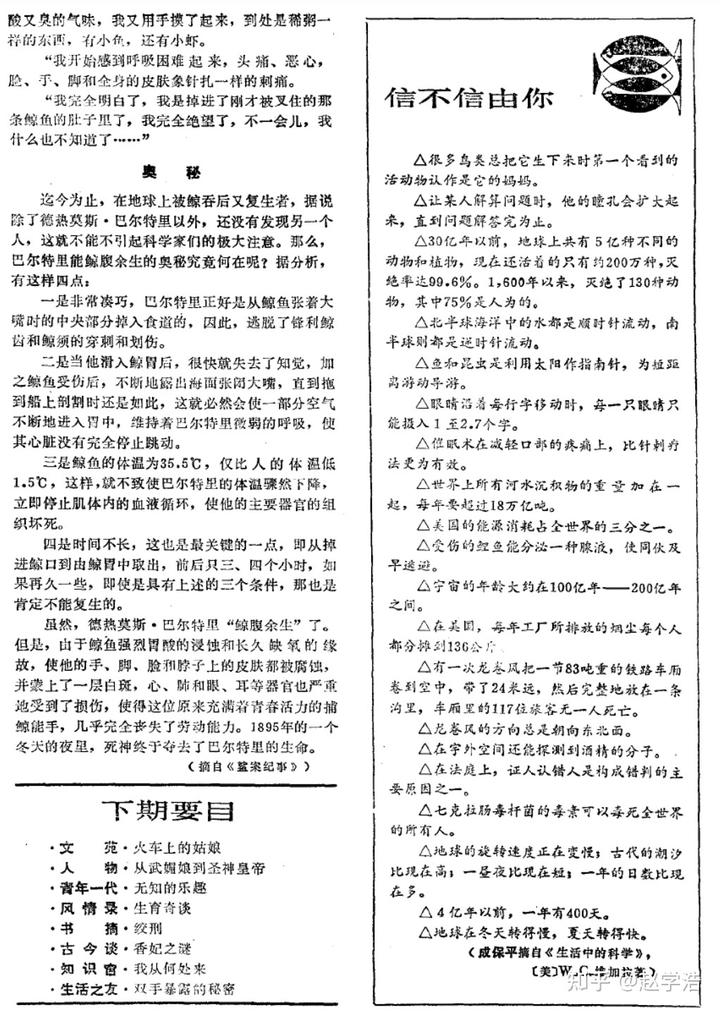 有氧潜水被鲸类吞下后是否还有自救可能?