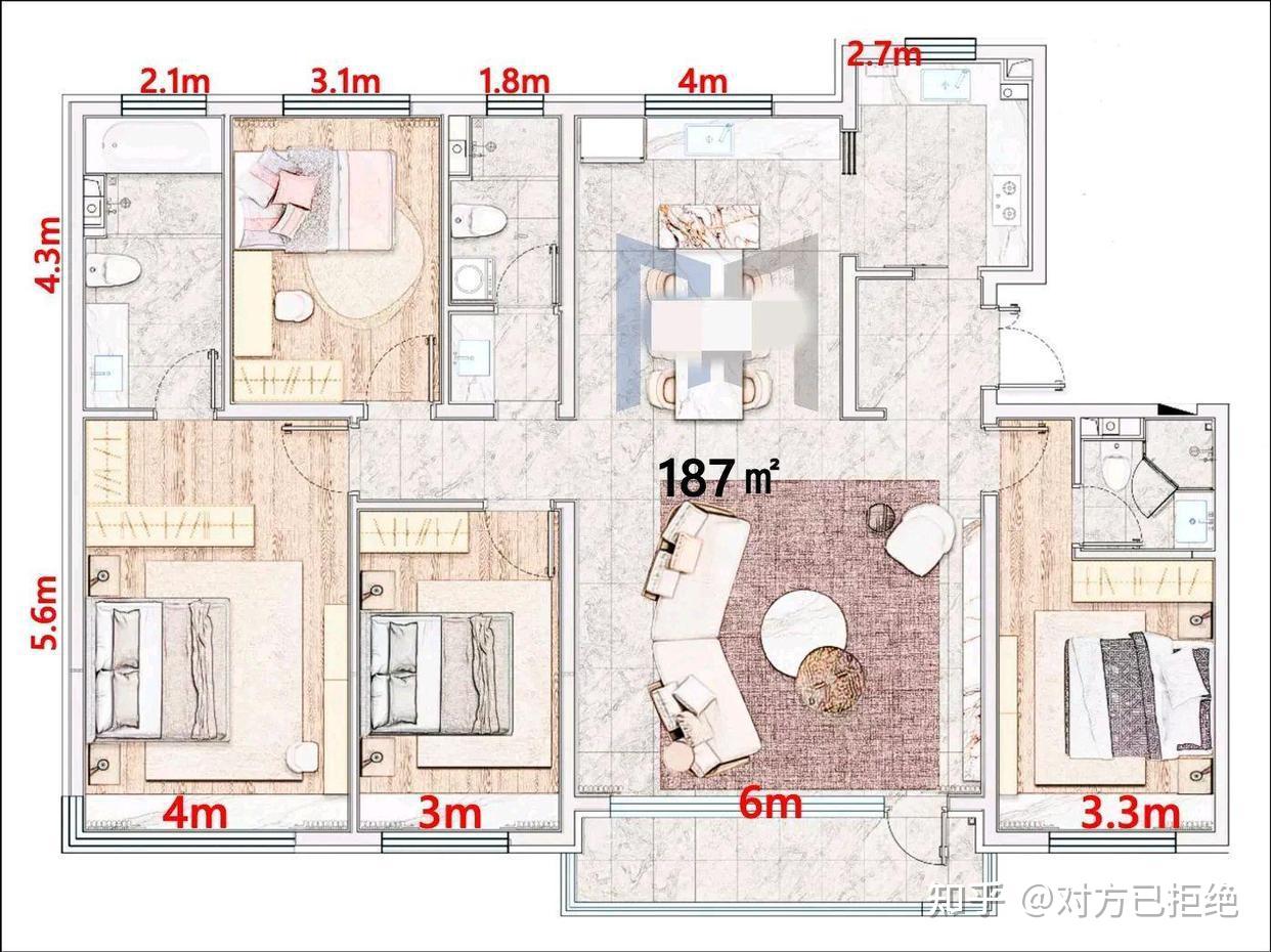 187平米奢华户型怎么装修 187平奢华户型静动静设计细节品鉴