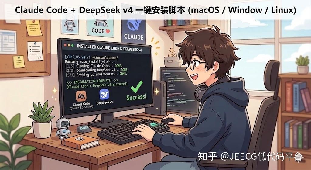 Claude Code + DeepSeek v4 一键安装脚本 (macOS / Windows / Linux) - 知乎