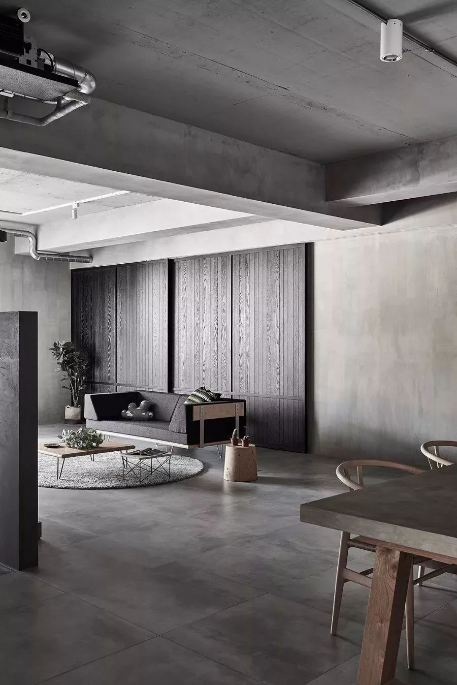 打造工业风极简风格的室内水泥墙面是如何实现的