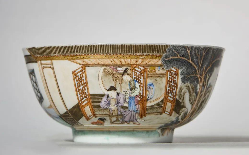 中国 染付人物碗 f2260127 300多年前，中国仅用“一只碗”，就