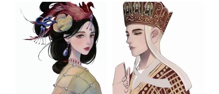 情侣头像一对两张,唐僧和女儿国国王的情头