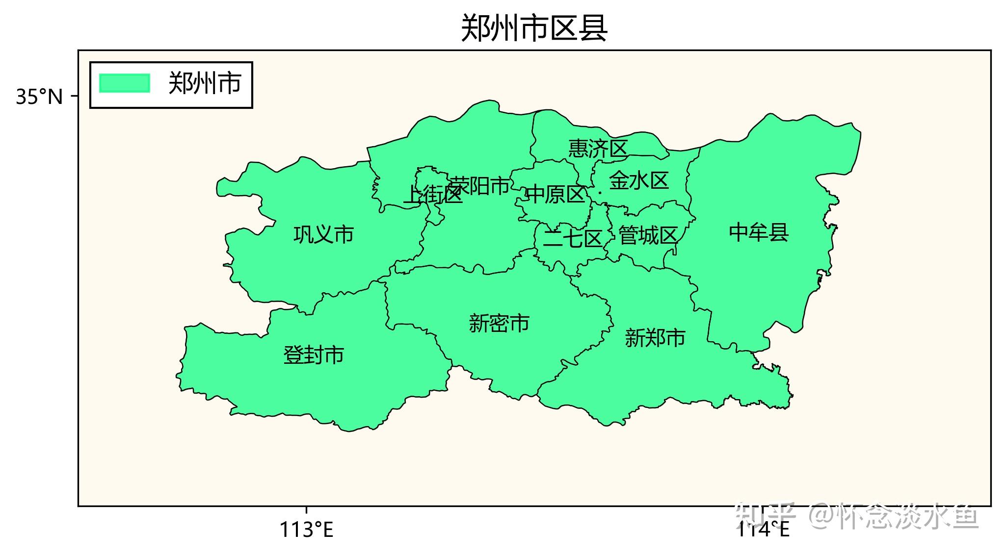 郑州行政区划分图详细图片