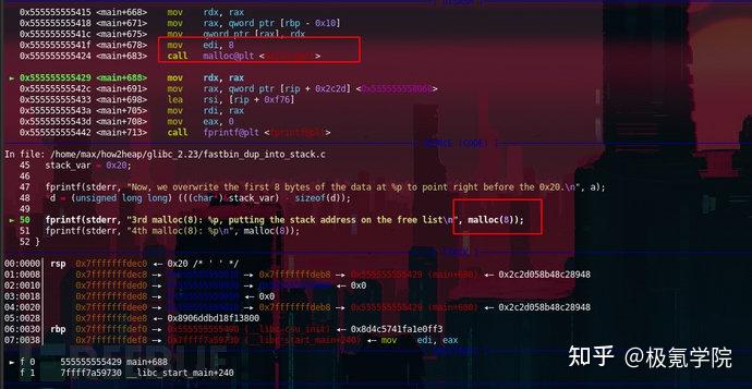 How2heap -- fastbin_dup_into_stack(by glibc-2.23) - 知乎