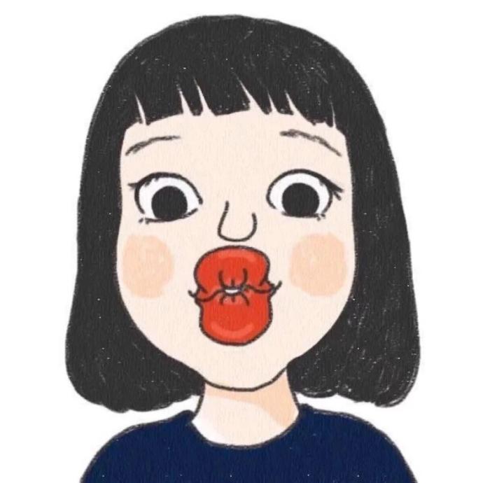 卡通头像短发女生