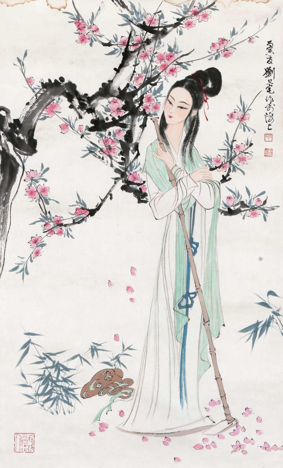 黛玉葬花,为什么是"扛"着锄头? - 知乎